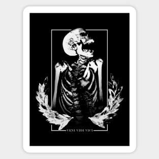 Ancient Skeleton Crest - VENI VIDI VICI Sticker